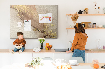 Quadro em cortiça Mármore dourado