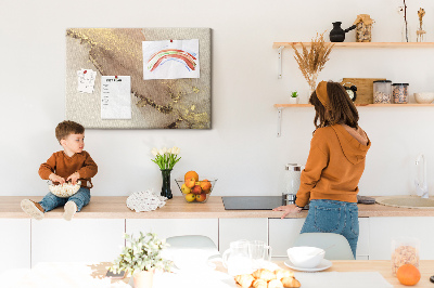 Quadro em cortiça Mármore dourado