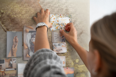 Quadro em cortiça Mármore dourado