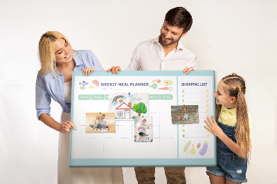 Quadro de aviso de cortiça Planejador de refeições