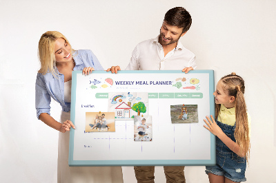 Painel em cortiça Plano de refeições saudáveis