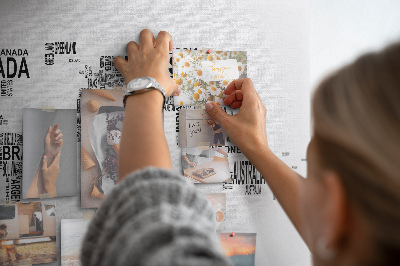 Quadro em cortiça Mapa de letras