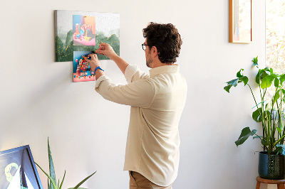 Painel em cortiça Folhas abstratas