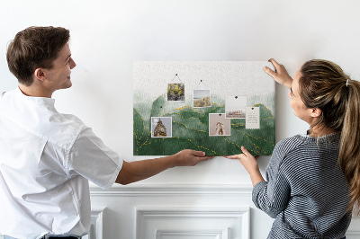 Painel em cortiça Folhas abstratas