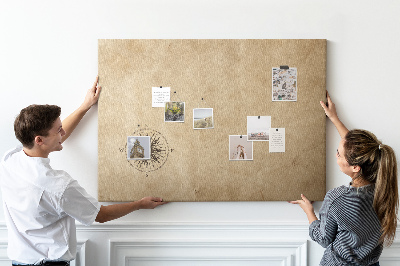 Quadro de aviso de cortiça Bússola de lona