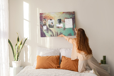 Painel em cortiça Palmeiras tropicais