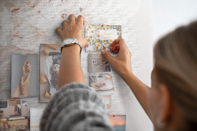 Quadro de aviso de cortiça Flores de peônia