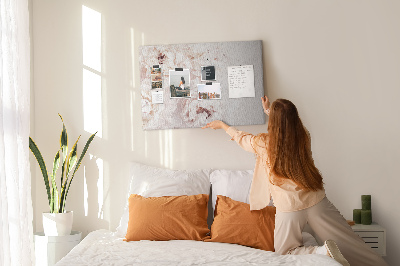 Quadro de aviso de cortiça Flores de peônia