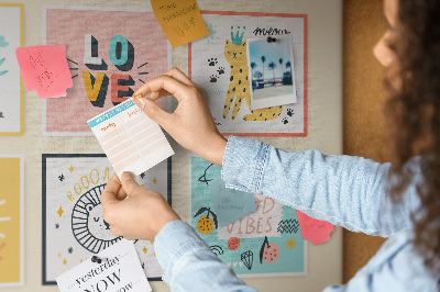 Quadro em cortiça Slogans motivacionais