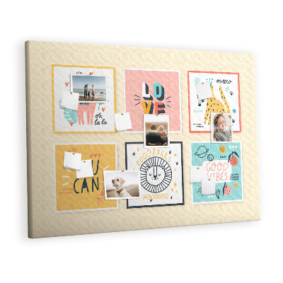 Quadro em cortiça Slogans motivacionais