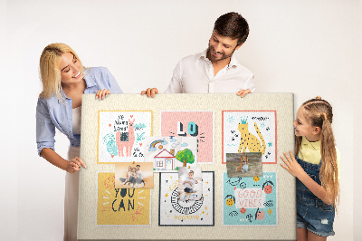 Quadro em cortiça Slogans motivacionais