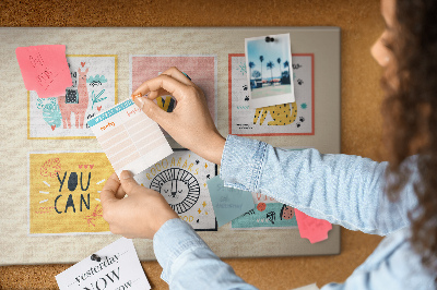 Quadro em cortiça Slogans motivacionais