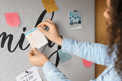 Painel em cortiça A família da inscrição