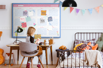 Quadro de aviso de cortiça Planejador mensal