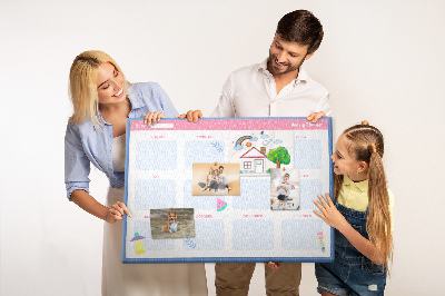 Quadro de aviso de cortiça Planejador mensal