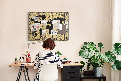 Painel em cortiça Mapa Vintage