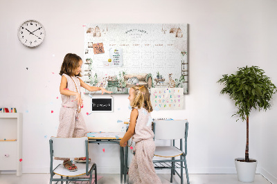 Quadro de aviso de cortiça Planejador de casa aconchegante