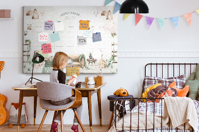 Quadro de aviso de cortiça Planejador de casa aconchegante