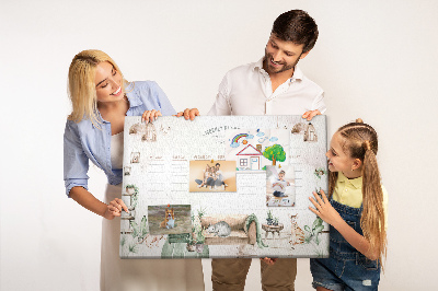 Quadro de aviso de cortiça Planejador de casa aconchegante