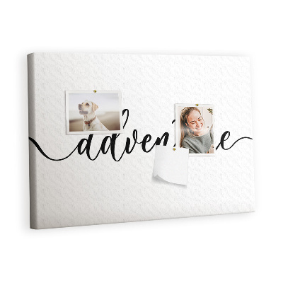 Painel em cortiça Inscrição de aventura