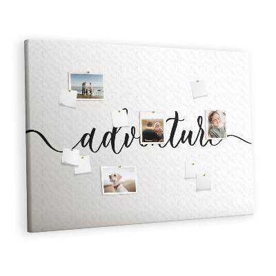 Painel em cortiça Inscrição de aventura