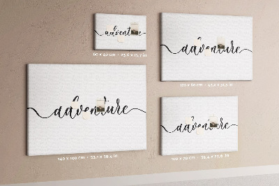 Painel em cortiça Inscrição de aventura