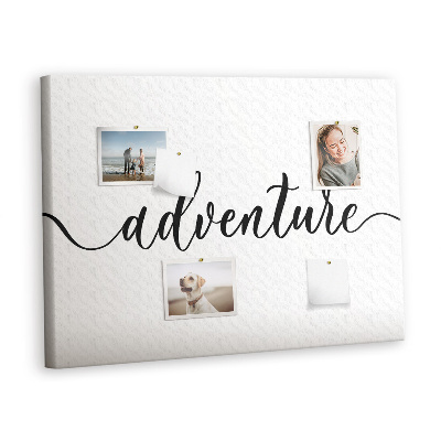 Painel em cortiça Inscrição de aventura