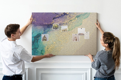 Quadro de aviso de cortiça Mármore decorativo