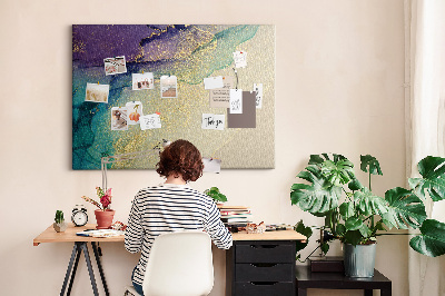 Quadro de aviso de cortiça Mármore decorativo