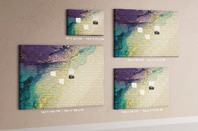 Quadro de aviso de cortiça Mármore decorativo