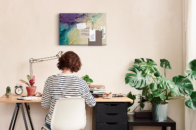 Quadro de aviso de cortiça Mármore decorativo