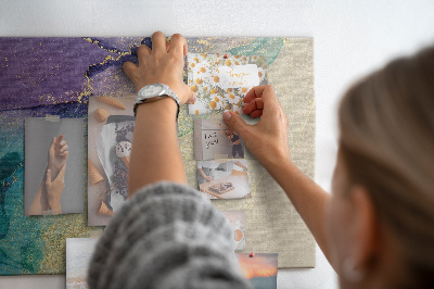 Quadro de aviso de cortiça Mármore decorativo