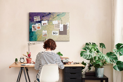 Quadro de aviso de cortiça Mármore decorativo