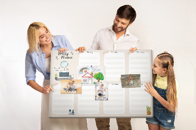 Quadro de aviso de cortiça Planejador semanal