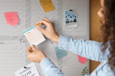 Painel em cortiça Planejador aconchegante