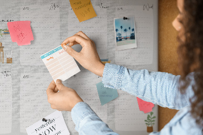 Painel em cortiça Planejador aconchegante