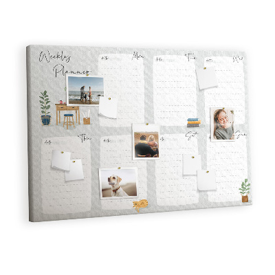 Painel em cortiça Planejador aconchegante