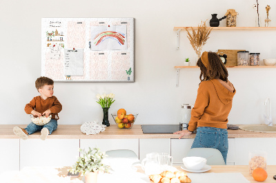 Quadro de aviso de cortiça Planejador de decoração para casa