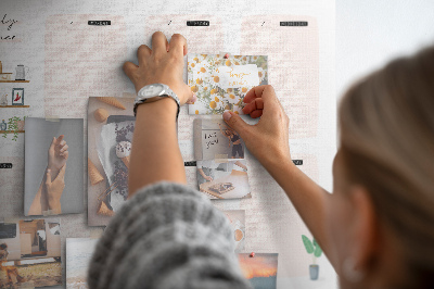 Quadro de aviso de cortiça Planejador de decoração para casa