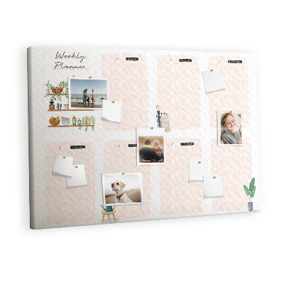 Quadro de aviso de cortiça Planejador de decoração para casa