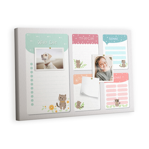 Quadro em cortiça Lista de desejos