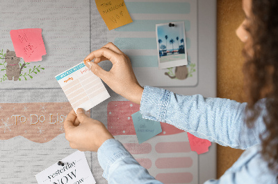 Quadro em cortiça Lista de desejos