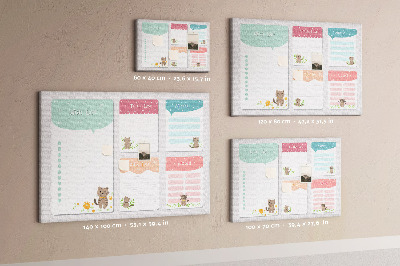 Quadro em cortiça Lista de desejos