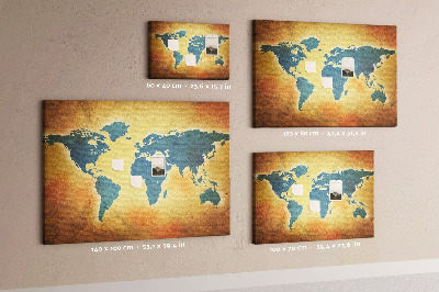 Painel em cortiça Mapa do mundo antigo