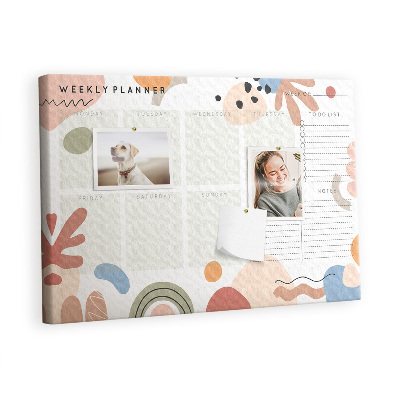 Quadro de aviso de cortiça Formas abstratas