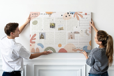 Quadro de aviso de cortiça Formas abstratas