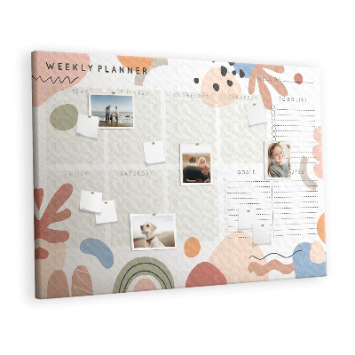 Quadro de aviso de cortiça Formas abstratas