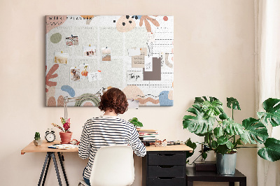 Quadro de aviso de cortiça Formas abstratas