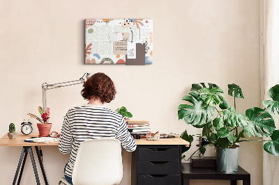 Quadro de aviso de cortiça Formas abstratas