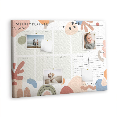 Quadro de aviso de cortiça Formas abstratas